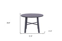 Rounded Metal Outdoor Dining Table With Umbrella Hole - Black