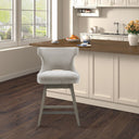 Emmett - 25.75" Swivel Counter Stool - Light Gray