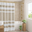 Spa Waffle - 72" Shower Curtain With 3M Treatment - Taupe - Madison Park - Shower Curtains - Elite Enclave Home