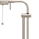 Metal Adjustable Table Lamp With Nickel Rectangular Shade - Nickel - HomeRoots - Table Lamps - Elite Enclave Home