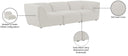 Miramar - 3 Seat Modular Sofa - Meridian Furniture - Stationary Sectionals - Elite Enclave Home