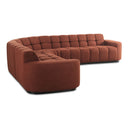 Roman - L - Shaped Sectional - Red - Moe's Home Collection - Stationary Sectionals - Elite Enclave Home