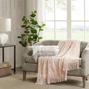 Chloe - Throw With Fringe Tassel - Blush - Madison Park - Throws - Elite Enclave Home