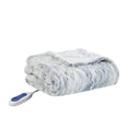 Zuri - Oversized Faux Fur Heated Throw - Gray / Blue - Beautyrest - Heated Throws - Elite Enclave Home