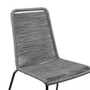 23" Metal Outdoor Dining Chair (Set of 2) - Gray