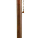 Solid Wood Standard Table Lamp With Beige Shade - Walnut - HomeRoots - Table Lamps - Elite Enclave Home