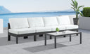 Nizuc - Outdoor Patio 4 Seat Armless Modular Sofa With Gray Frame - Meridian Furniture - Stationary Sectionals- Elite Enclave Home