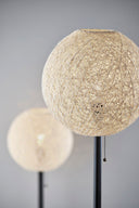 Metal Candlestick Table Lamp With Off - White Globe Shade - Antiqued Bronze - HomeRoots - Table Lamps - Elite Enclave Home