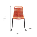 Metal Outdoor Dining Chair (Set of 2) - Tangerine