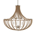 Lovelock - 4 Light Rope Empire Chandelier - Light Brown