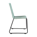 23" Metal Outdoor Dining Chair (Set of 2) - Light Blue