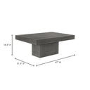Maxima - Outdoor Coffee Table - Cement - Moe's Home Collection - Coffee Tables - Elite Enclave Home