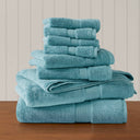 800GSM - 8 Piece Antimicrobial Towel Set - Aqua - Madison Park Signature - Towel Sets - Elite Enclave Home