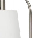 Metal Round USB Table Lamp With White Empire Shade - Nickel - HomeRoots - Table Lamps - Elite Enclave Home
