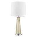 Glass Buffet Lamp With Off-White Empire Shade - Champagne