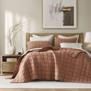 100% Linen - Full/Queen Linen Garment Washed Quilt Set - Clay - Harbor House - Quilts & Shams - Elite Enclave Home