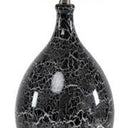 Glass Geometric Table Lamp With White Empire Shade (Set of 2) - Gray