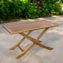 Solid Wood Folding Outdoor Picnic Table - Brown