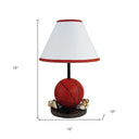 Bedside Table Lamp With White Shade - Orange