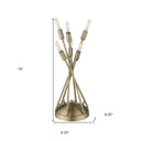 Metal Six Light Novelty Table Lamp - Brass