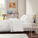 Cotton Blend Jersey Knit - Queen All Season Sheet Set - White