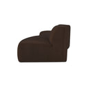 Naomi - 3 Piece Wave Modular Sectional - Dark Brown - Moe's Home Collection - Stationary Sectionals - Elite Enclave Home