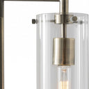 Novelty With Clear Cylinder Shade - Brass