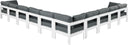 Nizuc - Outdoor Patio 10 Piece Modular Sectional With White Frame