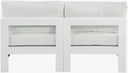 Nizuc - Outdoor Patio 2 Seat Armless Modular Sofa With White Frame