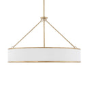 Algiers - 8 Light Drum Pendant - Gold / White - Uttermost - Pendant Lighting- Elite Enclave Home