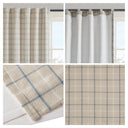 Anaheim - 50x84" Plaid Rod Pocket And Back Tab Curtain Panel With Fleece Lining - Linen Blue - Madison Park - Curtains & Drapes - Elite Enclave Home
