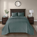 Quebec - 3 Piece Queen Reversible Bedspread Set - Balsam Green