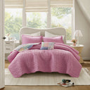 Nellie - Full/Queen 4 Piece Quilt Set - Pink - Intelligent Design - Quilts & Shams - Elite Enclave Home