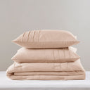 Porter - Queen Soft Washed Pleated Comforter Set - Blush