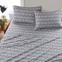 Flannel - 3 Piece Twin Sheet Set - Gray Ski Jump