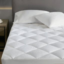 Signature - Queen Dobby Cotton Waterproof Mattress Pad - White