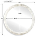 Akiko - Round Mirror - White