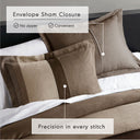 Boulder Stripe - Full/Queen Pieced Comforter Set - Brown