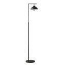 LED Arc Floor Lamp With Black Metal Bowl Shade - Black - HomeRoots - Floor Lamps - Elite Enclave Home