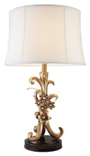 Scroll And Faux Crystal Bling Table Lamp - Gold