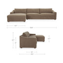 Farrow - Left Sectional - Taupe - Moe's Home Collection - Stationary Sectionals - Elite Enclave Home