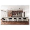 Starlet - Counter Stool Leather (Set of 2) - Onyx Black - Moe's Home Collection - Stool Sets - Elite Enclave Home