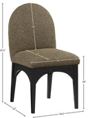 Waldorf - Boucle Dining Side Chair With Black Legs - Meridian Furniture - Side Chairs - Elite Enclave Home