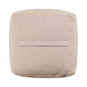 Chenille Cube Pouf Ottoman - Ivory