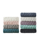 Ruched Fur - Ruched Throw - Aqua - Madison Park - Throws - Elite Enclave Home