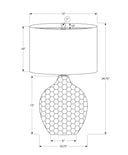 Geometric Table Lamp With Black Drum Shade - Brown - HomeRoots - Table Lamps - Elite Enclave Home
