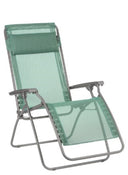 Metal Outdoor Zero Gravity Chair With Green Cushion - Green