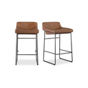 Starlet - Leather Open Road Counter Stool (Set of 2) - Brown - Moe's Home Collection - Stool Sets - Elite Enclave Home