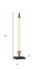 Marble Metal Standard Table Lamp - Black