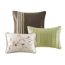 Serene - California King Embroidered Piece Comforter (Set of 7) - Green